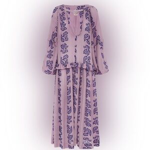 Kinga Csilla. NWT. Villosa Desert Dress. Maxi. CTN Georgette.Machine Wash.Size 6